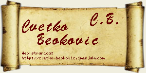 Cvetko Beoković vizit kartica